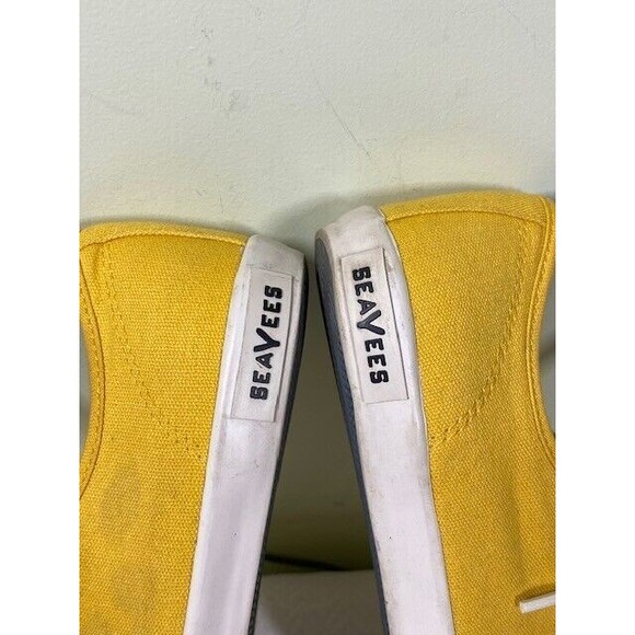 Seavees Monterey Canvas Sneaker Womens Sz 7 Mustard Yellow Lace Up Low Top - Picture 10 of 15